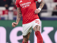 Nicolas Otamendi of SL Benfica plays during the UEFA Champions League match between SL Benfica and Bologna FC 1909 at Estadio Da Luz in Lisb...