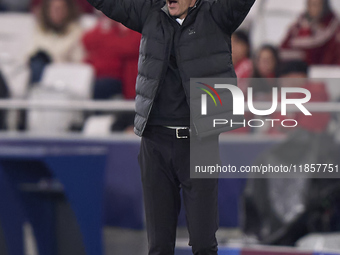 Bruno Lage, Head Coach of SL Benfica, reacts during the UEFA Champions League match between SL Benfica and Bologna FC 1909 at Estadio Da Luz...