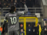 Rafael Leao celebrates the goal during the UEFA Champions League 2024/25 match between AC Milan and FK Crvena Zvezda in Milano, Italy, on De...