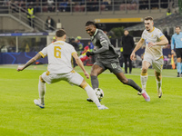 Rafael Leao plays during the UEFA Champions League 2024/25 match between AC Milan and FK Crvena Zvezda in Milano, Italy, on December 11, 202...