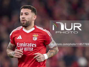 Nicolas Otamendi of SL Benfica looks on during the UEFA Champions League match between SL Benfica and Bologna FC 1909 at Estadio Da Luz in L...