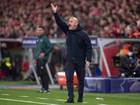 Vincenzo Italiano, Head Coach of Bologna Football Club 1909, reacts during the UEFA Champions League match between SL Benfica and Bologna FC...