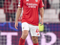 Tomas Araujo of SL Benfica plays during the UEFA Champions League match between SL Benfica and Bologna FC 1909 at Estadio Da Luz in Lisbon,...