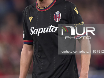 Nikola Moro of Bologna Football Club 1909 reacts during the UEFA Champions League match between SL Benfica and Bologna FC 1909 at Estadio Da...