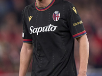 Nikola Moro of Bologna Football Club 1909 reacts during the UEFA Champions League match between SL Benfica and Bologna FC 1909 at Estadio Da...