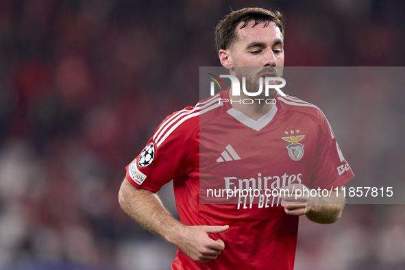 Orkun Kokcu of SL Benfica looks on during the UEFA Champions League match between SL Benfica and Bologna FC 1909 at Estadio Da Luz in Lisbon...