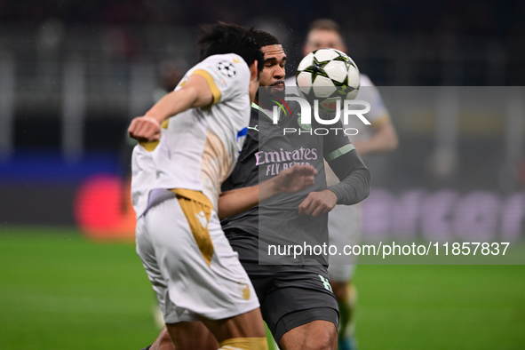 Ruben Loftus-Cheek of AC Milan is in action during the UEFA Champions League match between AC Milan and FK Crvena Zvezda at Giuseppe Meazza...