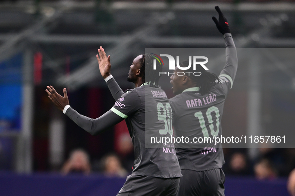 Tammy Abraham of AC Milan looks on during the UEFA Champions League match between AC Milan and FK Crvena Zvezda at Giuseppe Meazza in Milan,...