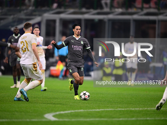 Tjjani Reijnders of AC Milan is in action during the UEFA Champions League match between AC Milan and FK Crvena Zvezda at Giuseppe Meazza in...