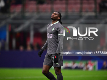 Rafael Leao of AC Milan looks on during the UEFA Champions League match between AC Milan and FK Crvena Zvezda at Giuseppe Meazza in Milan, I...