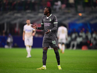 Tammy Abraham of AC Milan looks on during the UEFA Champions League match between AC Milan and FK Crvena Zvezda at Giuseppe Meazza in Milan,...