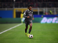 Samuel Chukwueze of AC Milan is in action during the UEFA Champions League match between AC Milan and FK Crvena Zvezda at Giuseppe Meazza in...