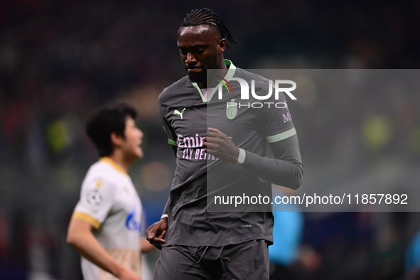 Tammy Abraham of AC Milan looks on during the UEFA Champions League match between AC Milan and FK Crvena Zvezda at Giuseppe Meazza in Milan,...