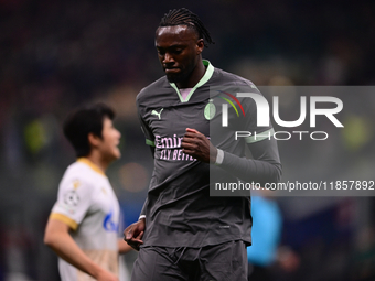 Tammy Abraham of AC Milan looks on during the UEFA Champions League match between AC Milan and FK Crvena Zvezda at Giuseppe Meazza in Milan,...