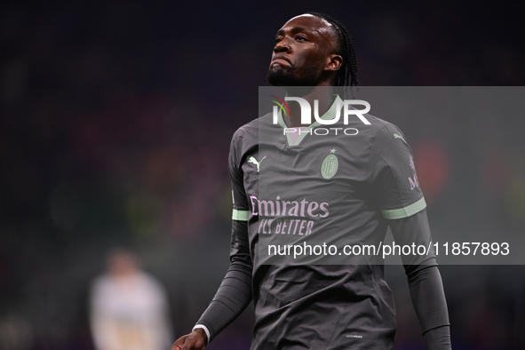 Tammy Abraham of AC Milan looks on during the UEFA Champions League match between AC Milan and FK Crvena Zvezda at Giuseppe Meazza in Milan,...