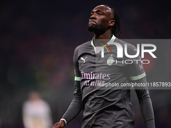 Tammy Abraham of AC Milan looks on during the UEFA Champions League match between AC Milan and FK Crvena Zvezda at Giuseppe Meazza in Milan,...