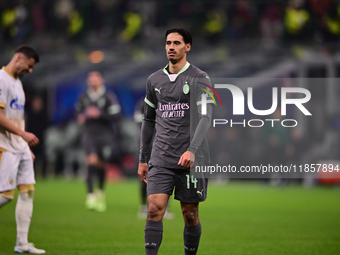 During the UEFA Champions League match between AC Milan and FK Crvena Zvezda at Giuseppe Meazza in Milan, Italy, on December 11, 2024. (