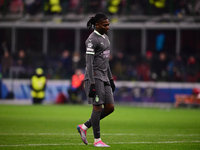 Rafael Leao of AC Milan looks on during the UEFA Champions League match between AC Milan and FK Crvena Zvezda at Giuseppe Meazza in Milan, I...