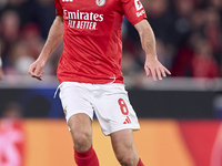 Fredrik Aursnes of SL Benfica is in action during the UEFA Champions League match between SL Benfica and Bologna FC 1909 at Estadio Da Luz i...