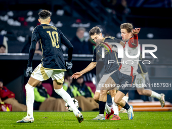 Feyenoord Rotterdam defender Gijs Smal participates in the match between Feyenoord and Sparta Praha at Stadium De Kuip for the Champions Lea...