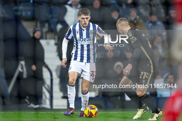 Tom Fellows of WBA is in attacking action during the Sky Bet Championship match between West Bromwich Albion and Coventry City at The Hawtho...