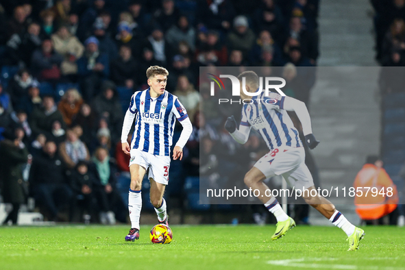 Tom Fellows of WBA is on the ball during the Sky Bet Championship match between West Bromwich Albion and Coventry City at The Hawthorns in W...