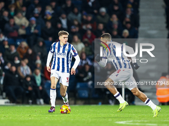 Tom Fellows of WBA is on the ball during the Sky Bet Championship match between West Bromwich Albion and Coventry City at The Hawthorns in W...