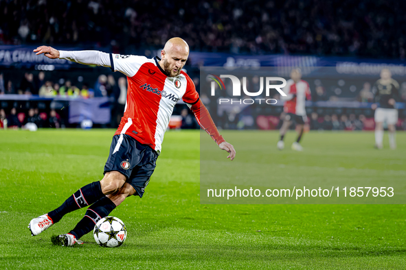 Feyenoord Rotterdam defender Gernot Traner plays during the match between Feyenoord and Sparta Praha at Stadium De Kuip for the Champions Le...