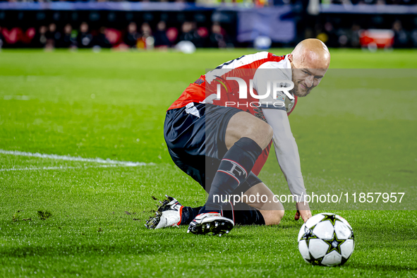 Feyenoord Rotterdam defender Gernot Traner plays during the match between Feyenoord and Sparta Praha at Stadium De Kuip for the Champions Le...