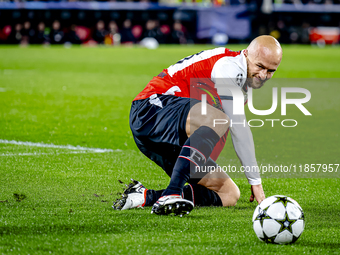 Feyenoord Rotterdam defender Gernot Traner plays during the match between Feyenoord and Sparta Praha at Stadium De Kuip for the Champions Le...