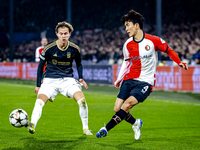 Sparta Praha midfielder Markus Solbakken and Feyenoord Rotterdam midfielder Inbeom Hwang play during the match between Feyenoord and Sparta...