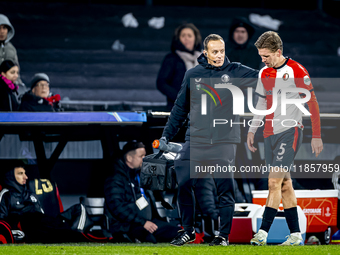 Feyenoord Rotterdam defender Gijs Smal participates in the match between Feyenoord and Sparta Praha at Stadium De Kuip for the Champions Lea...