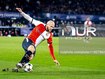 Feyenoord Rotterdam defender Gernot Traner plays during the match between Feyenoord and Sparta Praha at Stadium De Kuip for the Champions Le...