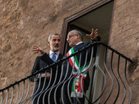 The King of Spain, Felipe VI, is welcomed by the mayor of Rome, Roberto Gualtieri, at the Capitoline Hill in Rome, Italy, on December 11, 20...