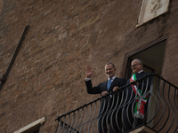 The King of Spain, Felipe VI, is welcomed by the mayor of Rome, Roberto Gualtieri, at the Capitoline Hill in Rome, Italy, on December 11, 20...