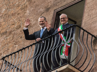 The King of Spain, Felipe VI, is welcomed by the mayor of Rome, Roberto Gualtieri, at the Capitoline Hill in Rome, Italy, on December 11, 20...