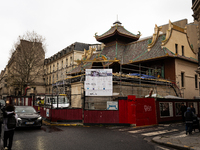 In Paris, France, on November 12, 2024, La Pagode, the oldest 'Art et Essai' cinema in Paris, which closed in 2015, continues its restoratio...