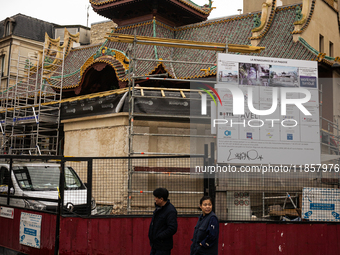 In Paris, France, on November 12, 2024, La Pagode, the oldest 'Art et Essai' cinema in Paris, which closed in 2015, continues its restoratio...