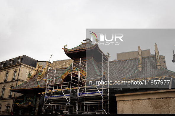 In Paris, France, on November 12, 2024, La Pagode, the oldest 'Art et Essai' cinema in Paris, which closed in 2015, continues its restoratio...