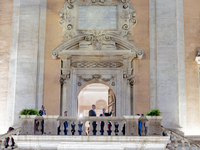 The King of Spain, Felipe VI, is welcomed by the mayor of Rome, Roberto Gualtieri, at the Capitoline Hill in Rome, Italy, on December 11, 20...