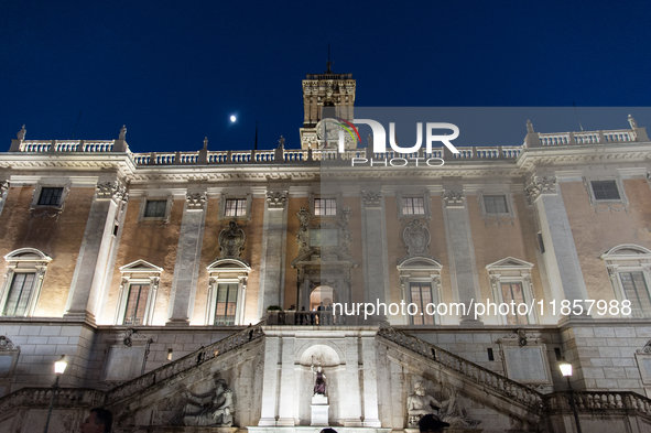 The King of Spain, Felipe VI, is welcomed by the mayor of Rome, Roberto Gualtieri, at the Capitoline Hill in Rome, Italy, on December 11, 20...