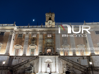 The King of Spain, Felipe VI, is welcomed by the mayor of Rome, Roberto Gualtieri, at the Capitoline Hill in Rome, Italy, on December 11, 20...