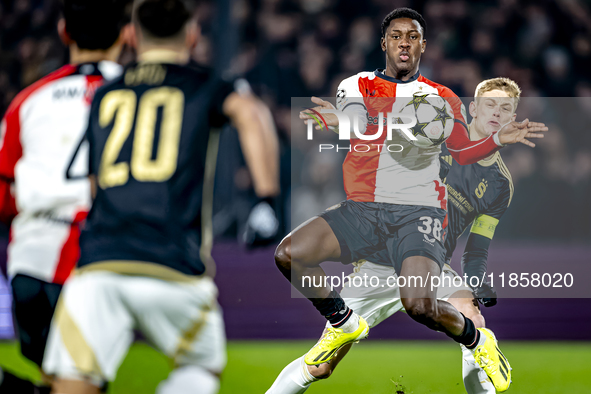 Feyenoord Rotterdam forward Ibrahim Osman and Sparta Praha defender Asger Sorensen play during the match between Feyenoord and Sparta Praha...