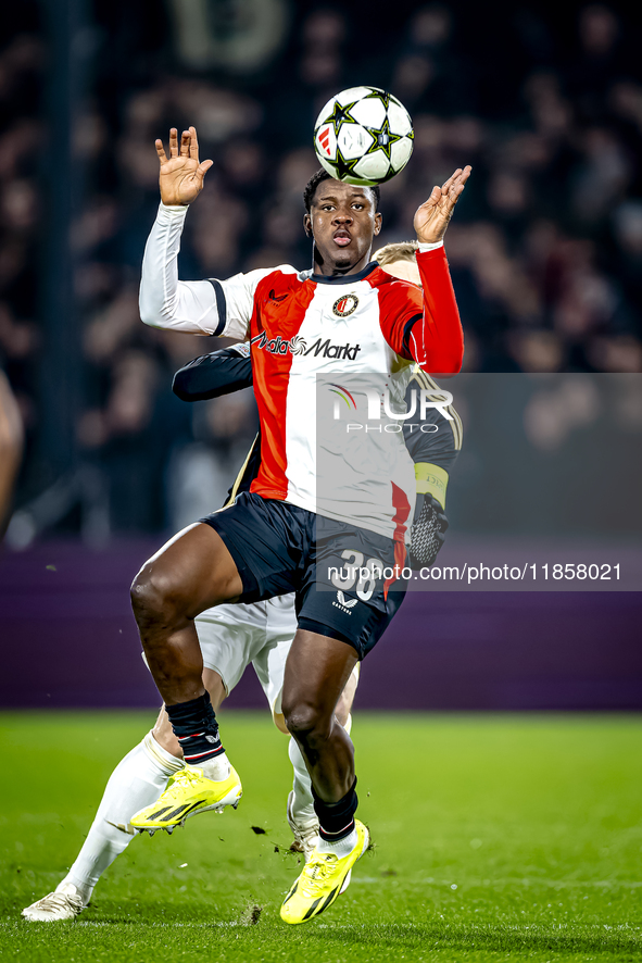 Feyenoord Rotterdam forward Ibrahim Osman plays during the match between Feyenoord and Sparta Praha at Stadium De Kuip for the Champions Lea...