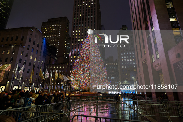 The Rockefeller Christmas Center Tree is in New York, N.Y., on December 10, 2024. 