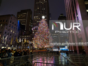 The Rockefeller Christmas Center Tree is in New York, N.Y., on December 10, 2024. (