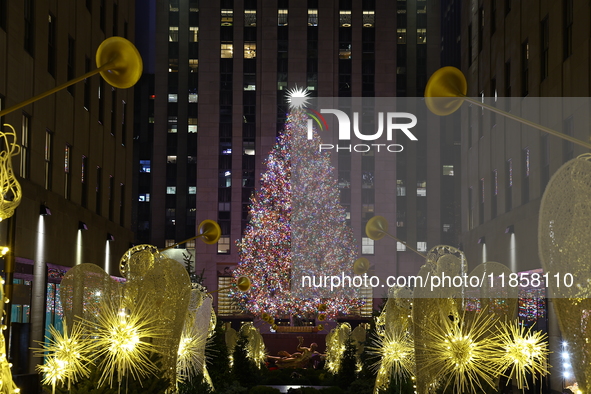 The Rockefeller Christmas Center Tree is in New York, N.Y., on December 10, 2024. 