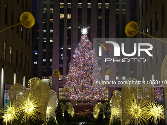 The Rockefeller Christmas Center Tree is in New York, N.Y., on December 10, 2024. (