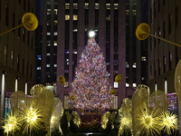 The Rockefeller Christmas Center Tree is in New York, N.Y., on December 10, 2024. (