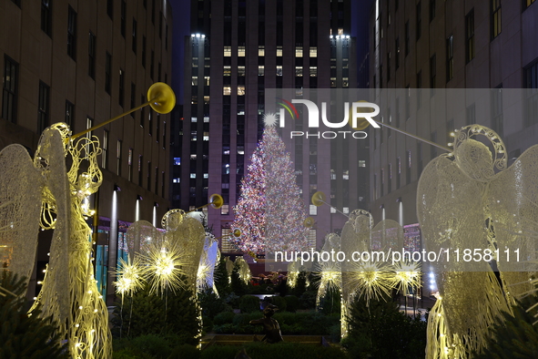 The Rockefeller Christmas Center Tree is in New York, N.Y., on December 10, 2024. 